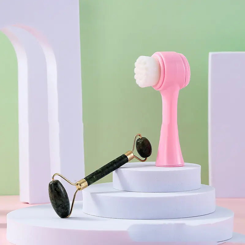 Facial Cleansing Brush & Jade Roller – Daily Facial Care