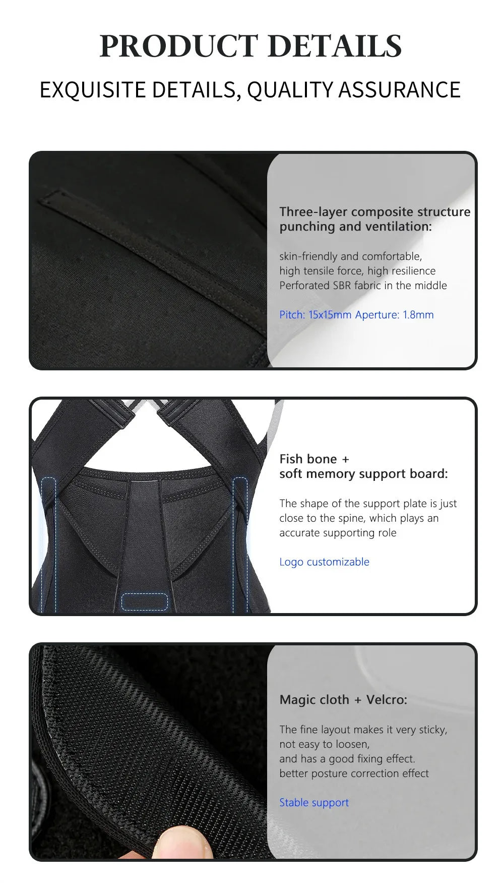 🍃 Attelle de posture réglable pour femmes et hommes, redressement du dos, utilisé pour la colonne vertébrale supérieure moyenne