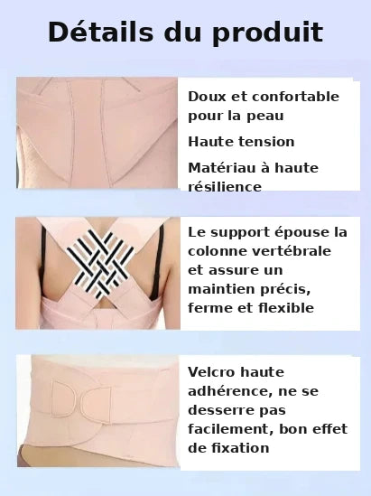 Correcteur de Posture Réglable – Soulage le Dos, Redresse les Épaules