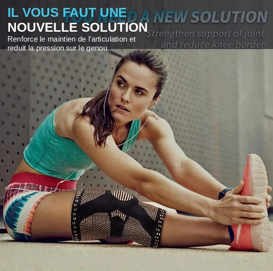 🍃  NEENCA – genouillère en cuivre avec coussinet de Gel pour la rotule et stabilisateurs latéraux pour le soulagement des douleurs articulaires, pour le Sport, l'arthrite